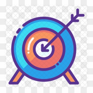 Archery Icon - Bullseye Black And White Clipart