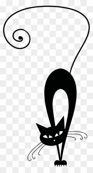 Gatti Stilizzati Immagini - Black Cat Silhouette