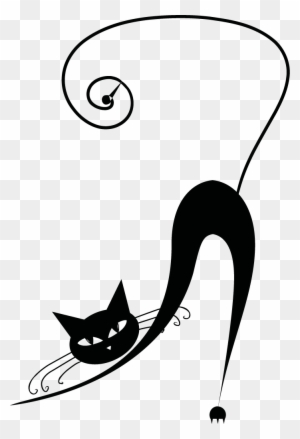 Black Cat More - Black Cat Tile Coaster