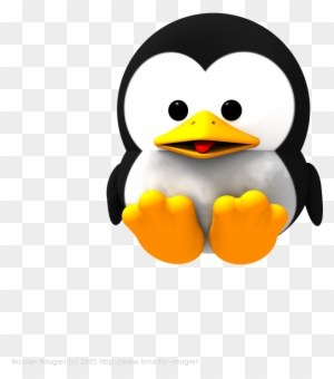 3d Baby Gnu And Tux - Thank You For Your Attention Please Clap