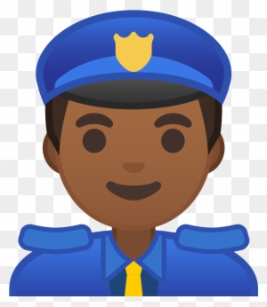 Man Police Officer Medium Dark Skin Tone Icon - Icon Of Police Officer