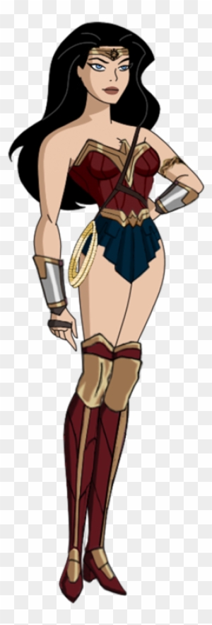 28 Collection Of Wonder Woman Costume Drawing - Justice League Wonder Woman Cartoon
