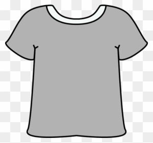 Gray Tshirt With A White Collar - Grey T Shirt White Collar