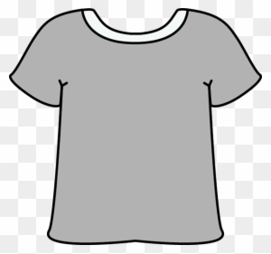 Gray Tshirt With A White Collar - Grey T Shirt White Collar
