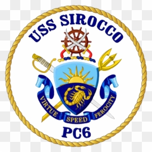 Uss Sirocco Pc-6 Crest - Navy Uss Sirocco Pc-6 License Plate