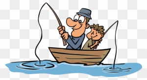 Funny Fisherman Cartoon Clipart Best - Father And Son Fishing