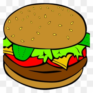 Hamburger Clipart Hamburger Clip Art At Clker Vector - Transparent Food Clip Art