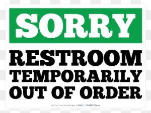Out Of Order Sign Template - Free Printable Out Of Order Sign
