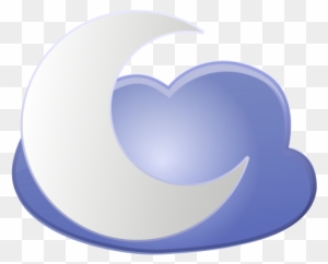 Cloud And Moon Weather Icon Png Clip Art - Moon Weather Clipart