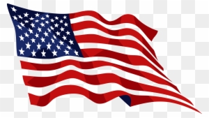 Free Black And White American Flag Png - Waving American Flag